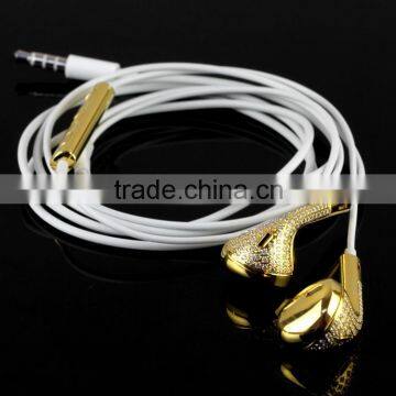 Shenzhen factory mirror 24kt gold mobile oem hearphone