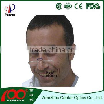 2015 Hotsale slim rimless reading glasses,Mini reading glasses without arms,Clic funny Injection reading glasses