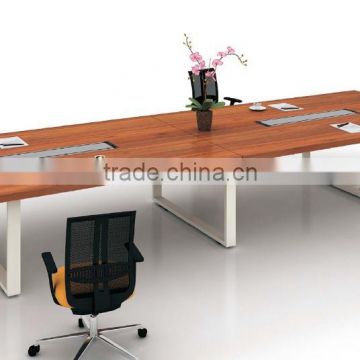 straight conference table/meeting table with MFC particle board and metal base