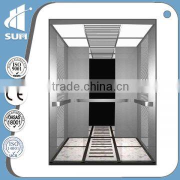 CE certificate big capacity speed 1.5m/s building elevator