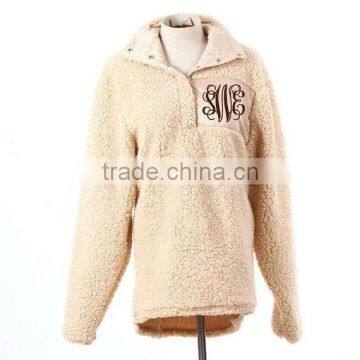 Monogrammed Sherpa Pullover