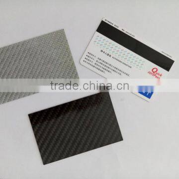 fashion 3K twill carbon fiber business cards ,business card printing carbon fiber material , silver metal carbon business card