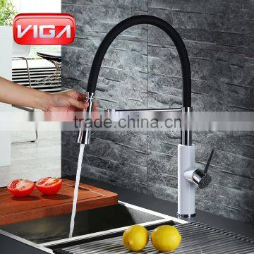 Pull out Kitchen Taps with Black silicon hose