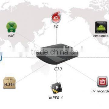 Fashionable Plastic Casing Vigica C70 Android Dual Core DVB-S2 Satellite TV Box With Cccam Sharing Support Wifi photo-2