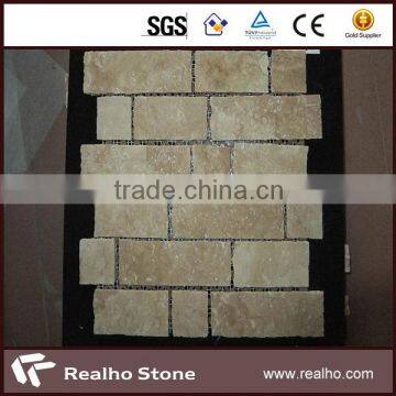 yellow rectangle marble mosaic tile for wall/floor