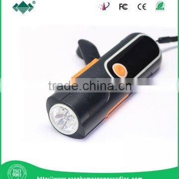 Rainproof Most Powerful LED Flashlight Torch With Radio&Alarm Dynamo Torch