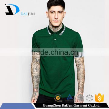 Daijun OEM short sleeve Anti-Wrinkle men's green button polo shirt manufacturers