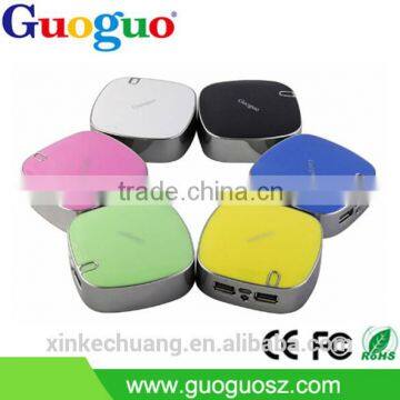 Guoguo New Design 2.1A output dual USB square 5200mAh portable power bank for iphone,samsung,xiaomi