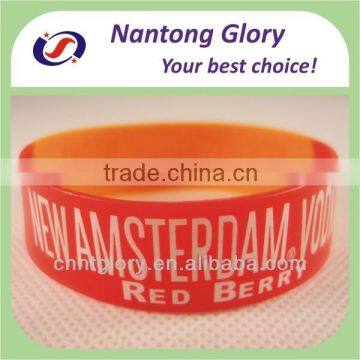 custom color stretch silicone rubber wristband