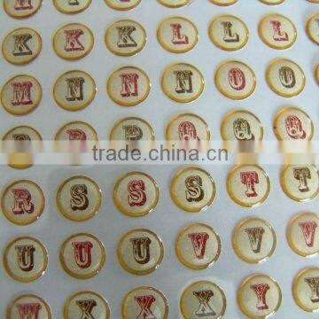 Adhesive make epoxy resin 2 alphabet letter sticker