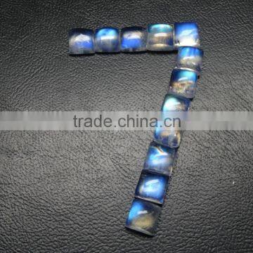 Natural Rainbow Moonstone Square cabochon