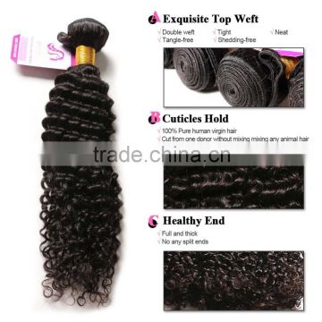 Natural Color Virgin Deep Wave Peruvian Hair In China