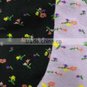 Women Cotton Flower Print Colorful Socks photo-2