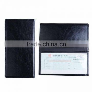 China Leather Factory Price Checkbook Holder Leather Checkbook Case photo-2
