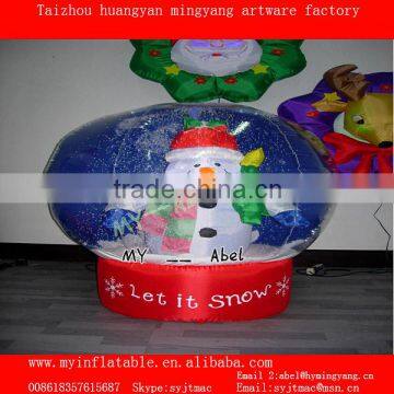 air blown inflatable PVC snow globe