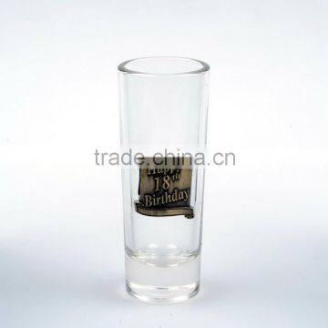 Glass shot glass rainbow cup