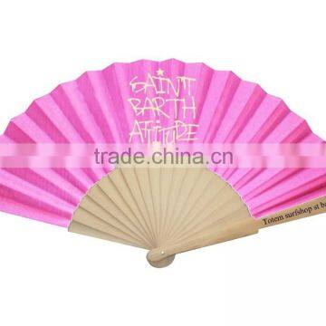 Hot sales spanish fabric wood fan for wedding