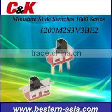 C&K 1203M2S3V3BE2 Slide Switches(1000 Series)
