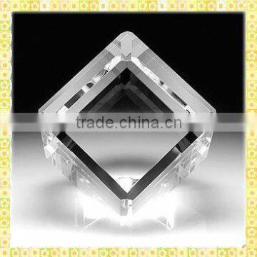 Wholesale Clear Wide-brimmed Crystal Blank Cubes For Desktop Centerpieces