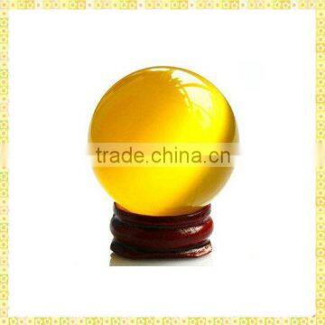 Engraved Golden Crystal Ball Decorative For Party Give Away Gifts