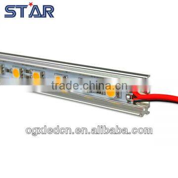 Waterproof Aluminum LED Rigid Bar White Color DC12V 60led/m U shape