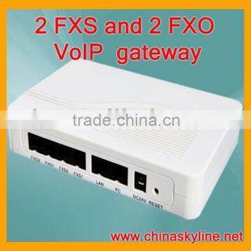 2 FXS and 2 FXO VoIP gateway with H.323 and SIP,voip sloution