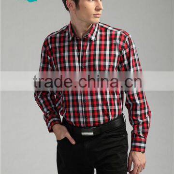 2015 Bladies New Bamboo Fiber Shirts For Men Plaid Shirts For Men photo-3