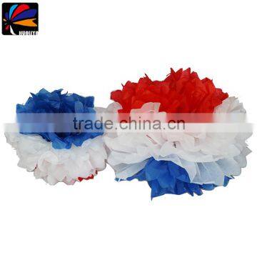 Tissue paper pom poms white flower balls