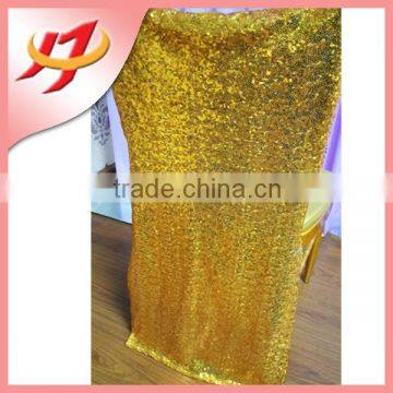 Factory Sale High Back Gold Sequin Christmas Chair Covers for Banquet photo-3