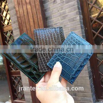 Simple Design Leather Bank Card Holder Customize Crocodile Card Holder photo-2