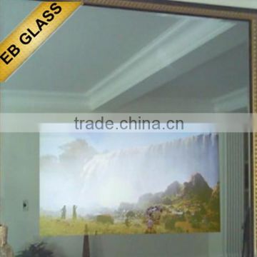 Mirrored Glass Television , Flat Screen TV Behind Mirror EB GLASS BRAND