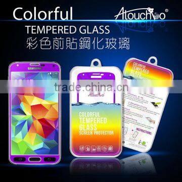 high quality 9h hardness anti scratch 0.33mm 2.5d color tempered glass screen protector for iphone 5