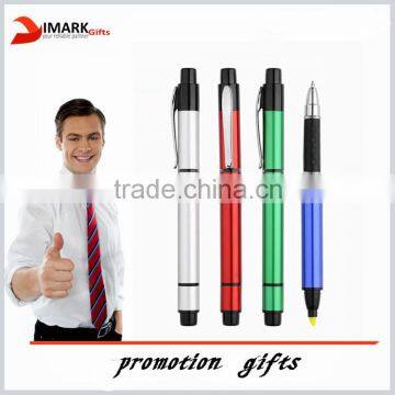 2 in 1 highlighter pen highlighter marker pen plastic ball pen