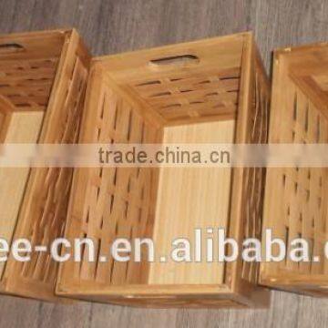 hand made 100% bamboo storage basket for home use