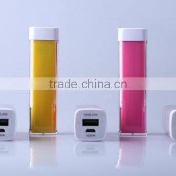 Delicate lipstick power bank Portable mobile phone mini battery charger Power Supply for mobile phones