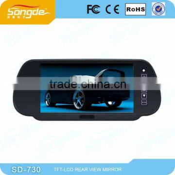 7"Car rearview LCD mirror monitor with Bluetooth