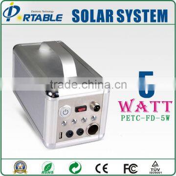 5W portable solar system for mobile phone