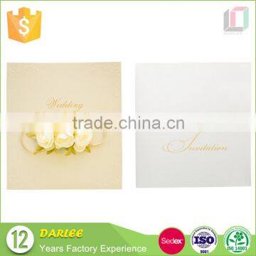 Europe Artificial Lace Pearl Blank Wedding Invitation Cards photo-4