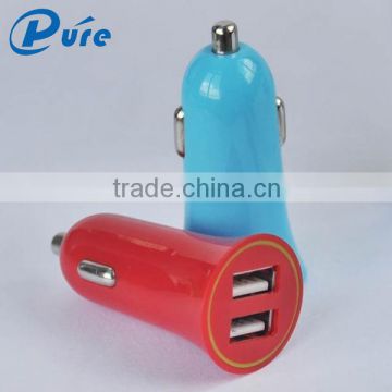 mobile phone accessories factory charger adapter in car usb charger adapter two ports usb car chargers