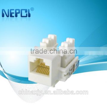 RJ45 Female Connector Cat6A Modular Keystone Jack