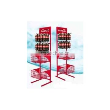 promotional metal display rack in good quality/soda bottle display rack