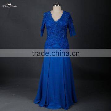 RSE674 Elegant Lace Vintage Royal Blue Mother Of The Bride Evening Dresses