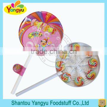 Halal lollipop mini rainbow whirling fruity lollipop in lollipop