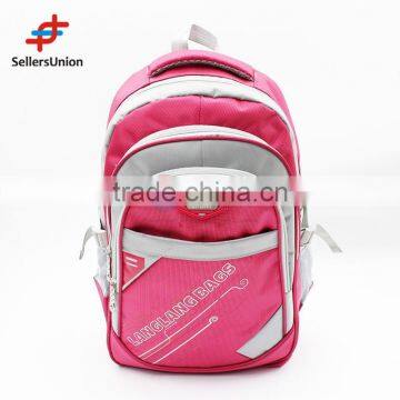 No.1 yiwu exporting commission agent wanted plain pink color backpack