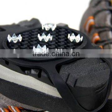 Anti slip 6 tooth silicone ice cleats/snow grabber