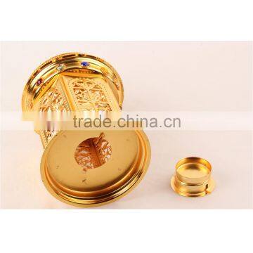 Incense Lamp Incense Tower Burner Arabic Style With Gold Plated Wf-A006