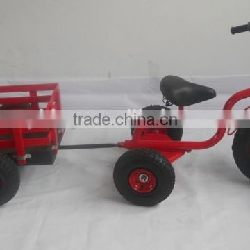 Excellent quality pneumatic wheel children tricycle Tricycle for kids with wooden basket behind TC0101E