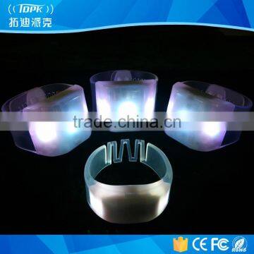 Silicone PVC Nylon led flashing glow bracelet