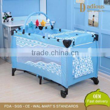 Foldable Child Cribs Kids Bed with Play Yard Double Beds