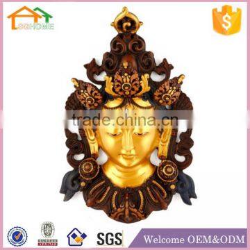 Factory Custom made best home decoration gift polyresin buddha mask